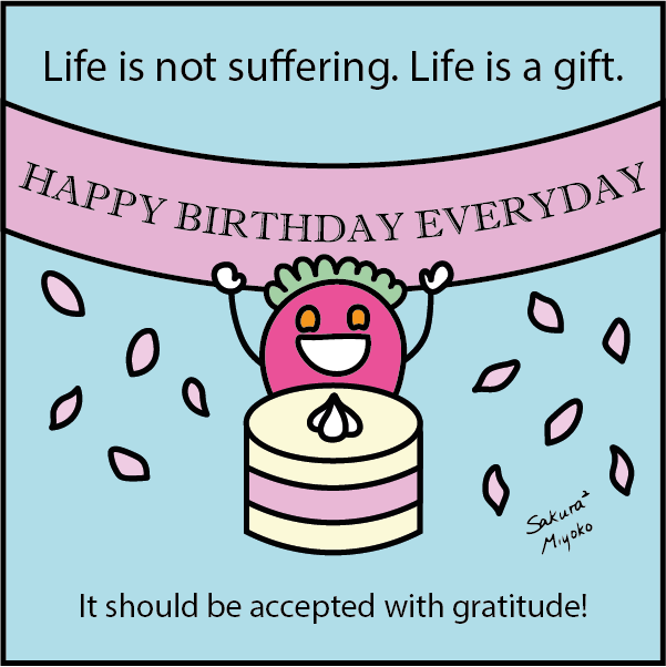 Sakura Sakura Says Postcard -Happy Birthday Everyday