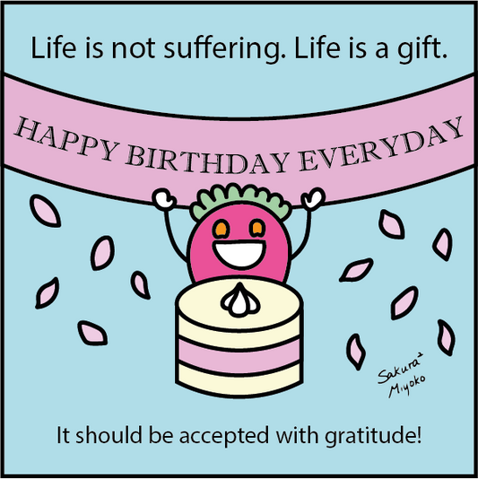 Sakura Sakura Says Postcard -Happy Birthday Everyday